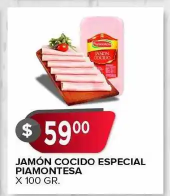 Supermercados Mayor Jamon Cocido Especial Piamontesa x 100gr oferta