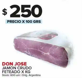 Carrefour Maxi Jamón crudo feteado don jose x kg oferta