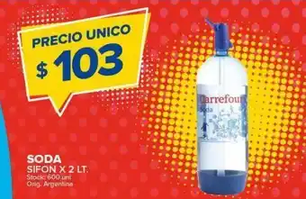 Carrefour Maxi Soda sifon carefour x 2lt oferta