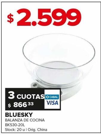 Carrefour Maxi Balanza de cocina bluesky oferta