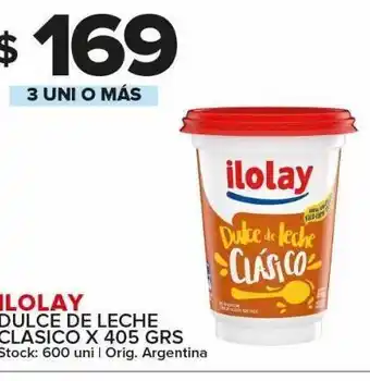 Carrefour Maxi Dulce de leche ilolay x 405 grs oferta