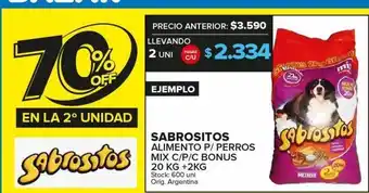 Carrefour Maxi Alimento para perros sabrositos 20 kg + 2 kg oferta