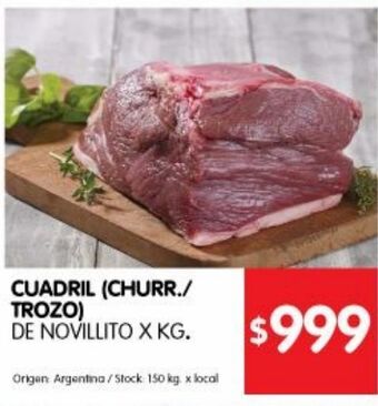 Disco Cuadril de novillito x kg oferta