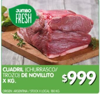 Cuadril de novillito x kg
