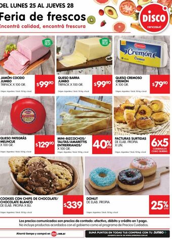 Disco Queso cremoso cremón x 100 g oferta