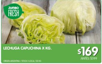 Jumbo Lechuga capuchina x kg oferta