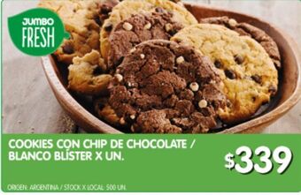 Jumbo Cookies con chip de chocolate oferta