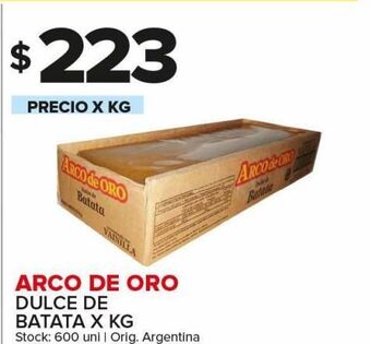 Carrefour Maxi Dulce de batata arco de oro x kg oferta