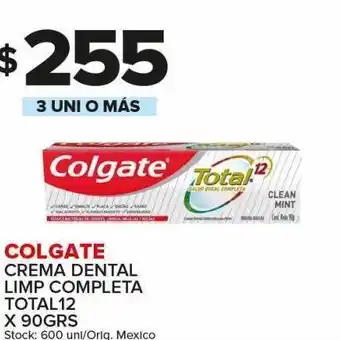 Carrefour Maxi Crema dental colgate total 12 x 90 grs oferta