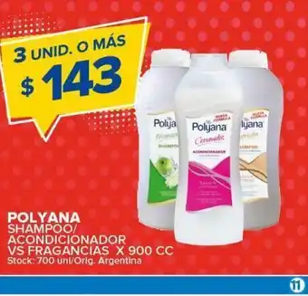 Carrefour Maxi Shampoo/acondcionador polyana x 900 cc oferta