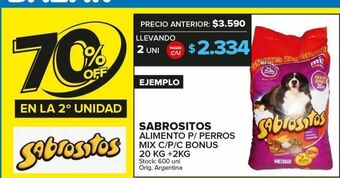 Carrefour Maxi Alimento para perros sabrositos 20 kg + 2 kg oferta