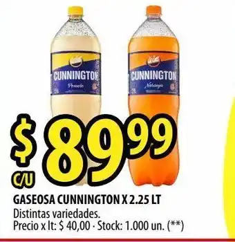 Punto Mayorista Gaseosa cunnington x 2.25 lt oferta