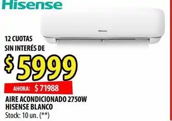 Punto Mayorista Aire acondicionado 2750w hisense oferta