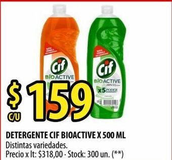Punto Mayorista Detergente cif bioactive x 500 ml oferta