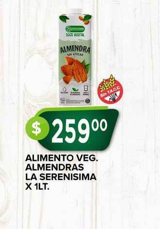 Supermercados Mayor Alimento Veg. Almendras La Serenisima x 1lt oferta