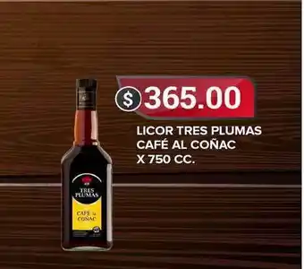 Licor Tres Plumas Cafe Al Conac x 750cc
