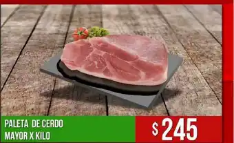 Supermercados Mayor Paleta De Cerdo Mayor X Kilo oferta