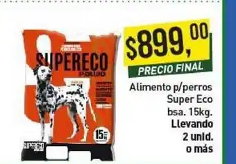 Supermercados Damesco Alimento P-perros Super Eco Bsa. 15kg. oferta