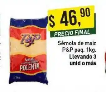 Supermercados Damesco Semola De Maiz P&P Paq. 1kg. oferta