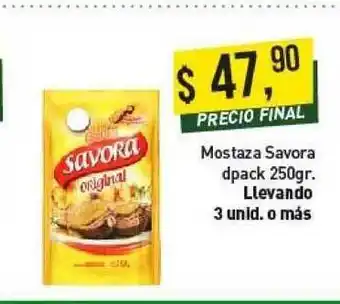 Supermercados Damesco Savora Mostaza Dpack 25ogr. oferta