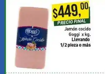 Supermercados Damesco Jamon Cocido Goggi X Kg. oferta