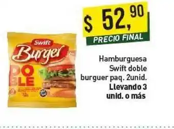 Supermercados Damesco Hamburguesa Swift Doble Burguer Paq. 2unid. oferta