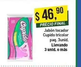 Supermercados Damesco Jabon Tocador Cupido Tricolor Paq. 3unid. oferta