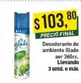 Supermercados Damesco Desodorante De Ambiente Glade Aer 360cc. oferta