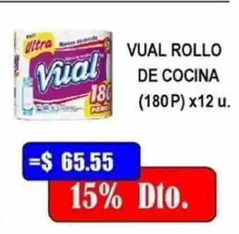 Dulcenter Vual Rollo De Cocina (180) x12 u. oferta