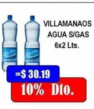 Dulcenter Villamanaos Agua S-Gas 6x2 Lts oferta