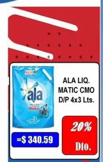 Dulcenter Ala Liq. Matic Cmo D-P 4x3 Lts oferta