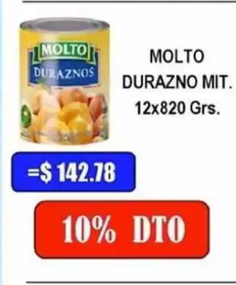 Molto Durazno Mit. 12x820 Grs
