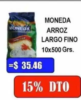 Moneda Arroz Largo Fino 10x500 Grs