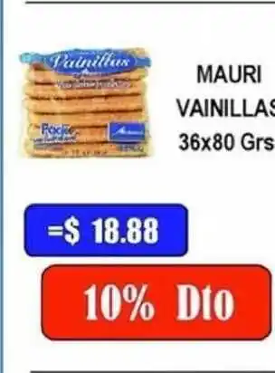 Dulcenter Mauri Vainillas 36x80 Grs oferta
