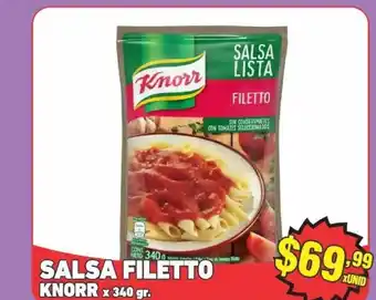 Granja 2 Cuñados Salsa Filetto Knorr X 340 Gr. oferta