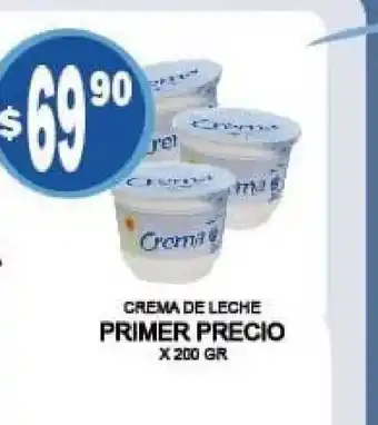 Crema De Leche Primer Precio X 200gr