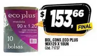 Supermercados Yaguar Bol. Cons. Eco Plus 90 X 120 X 10un oferta