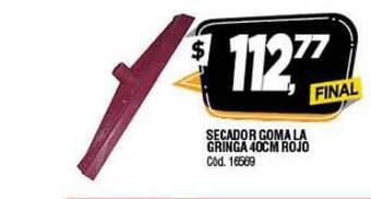 Supermercados Yaguar Secador Goma La Gringa 40cm Rojo oferta