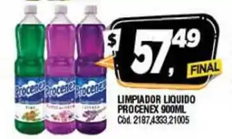 Supermercados Yaguar Limpiador Liquido Procenex x 900ml oferta