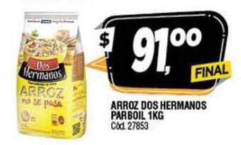 Supermercados Yaguar Arroz Dos Hermanos Parboil x 1kg oferta
