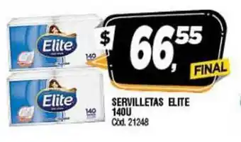 Supermercados Yaguar Servilletas Elite 140u oferta