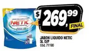 Supermercados Yaguar Jabon Liquido Netic oferta