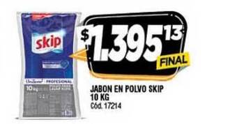 Supermercados Yaguar Skip Jabon En Polvo 10kg oferta