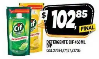 Supermercados Yaguar Detergente Cif 450ml D-p oferta