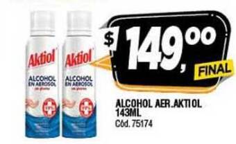 Supermercados Yaguar Alcohol Aer. Aktiol 143ml oferta