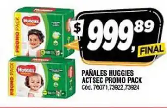 Supermercados Yaguar Huggies Pañales Act Sec Promo Pack oferta