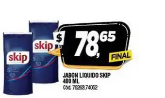 Supermercados Yaguar Skip Jabon Liquido 400ml oferta