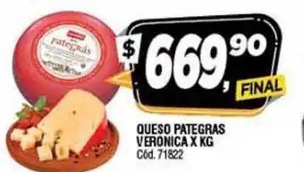 Supermercados Yaguar Queso Pategras Veronica X Kg oferta