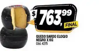 Supermercados Yaguar Queso Sardo Elogio Negro X Kg oferta