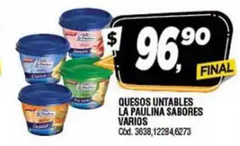 Supermercados Yaguar Quesos Untables La Paulina oferta
